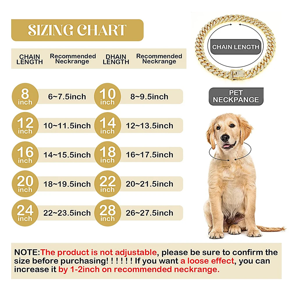 Strass cão corrente colar de m - Chain Quick Link avaliação e preço